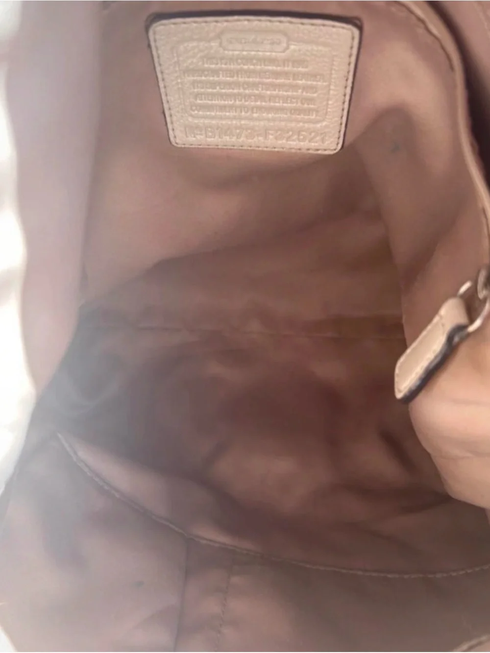 Coach Madison Madison Pebbled Leather Hobo Shoulder Crossbody Cream/Ivory